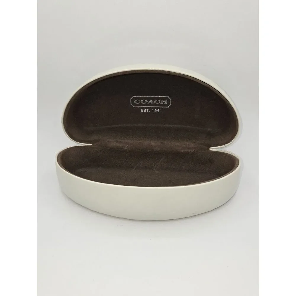 Coach Eyeglasses‎ Case White Signature Hard Clamshell Glasses Holder